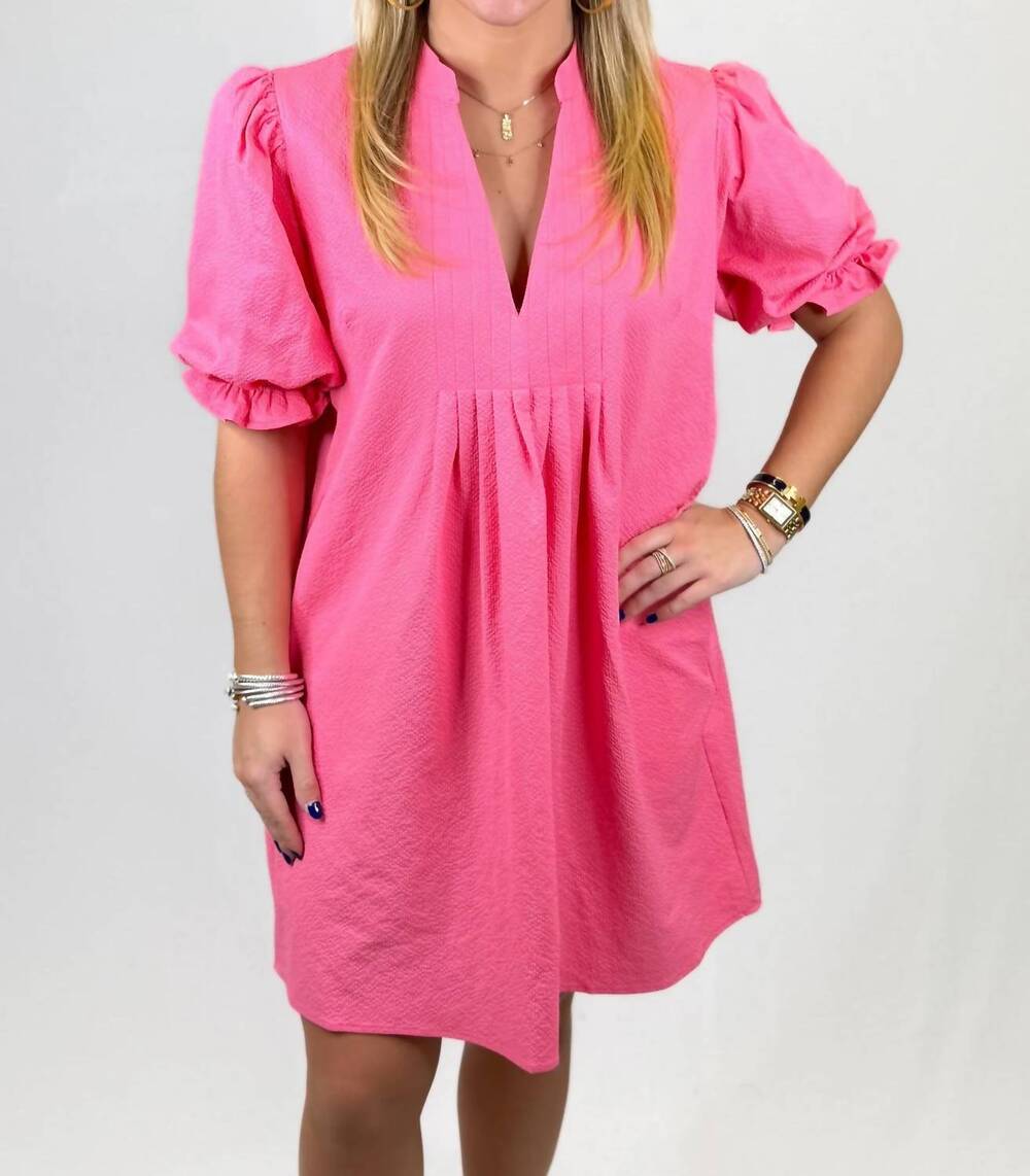 NEW GLAM sache around mini dress in pink
